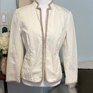 J. Crew Blazer with beaded Textured Trim
